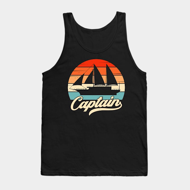 Sailing Ship Captain Vintage Sailboat Sailing Tank Top by Foxxy Merch